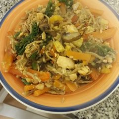 Salmon stir fry A picture of Salmon stir fry.