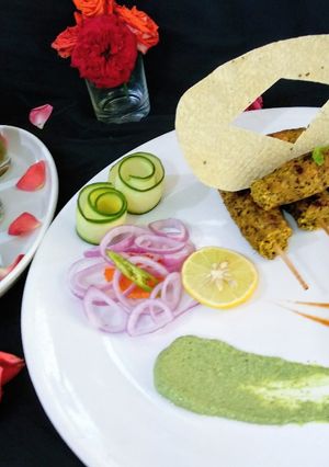 A picture of Hara bhara shami kabab.