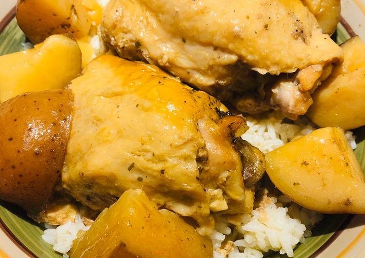 Recipe of Super Quick Crockpot Chicken with Red Potatoes