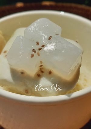 Hình của món Kem sữa chua hạt chia.
