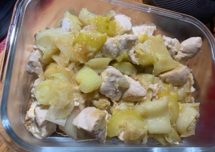 Pechuga de pollo con verduras