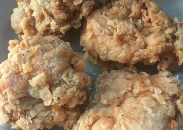 Langkah Mudah untuk Menyiapkan Ayam goreng KFC rumahan, Enak Banget