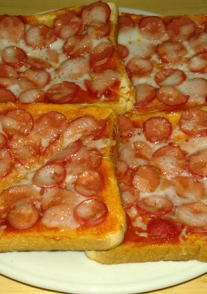 Foto resep Roti pizza sosis