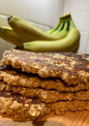 Una foto de Pancakes de Banana y avena