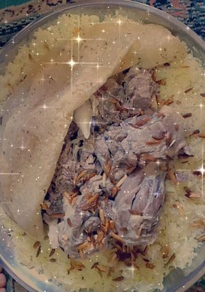 صورة لوصفة منسف ام السوس الاردني 😋