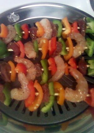 A picture of Sassy shishkabobs.