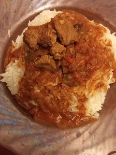 A picture of Hearty goat stew.