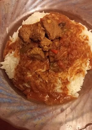 A picture of Hearty goat stew.