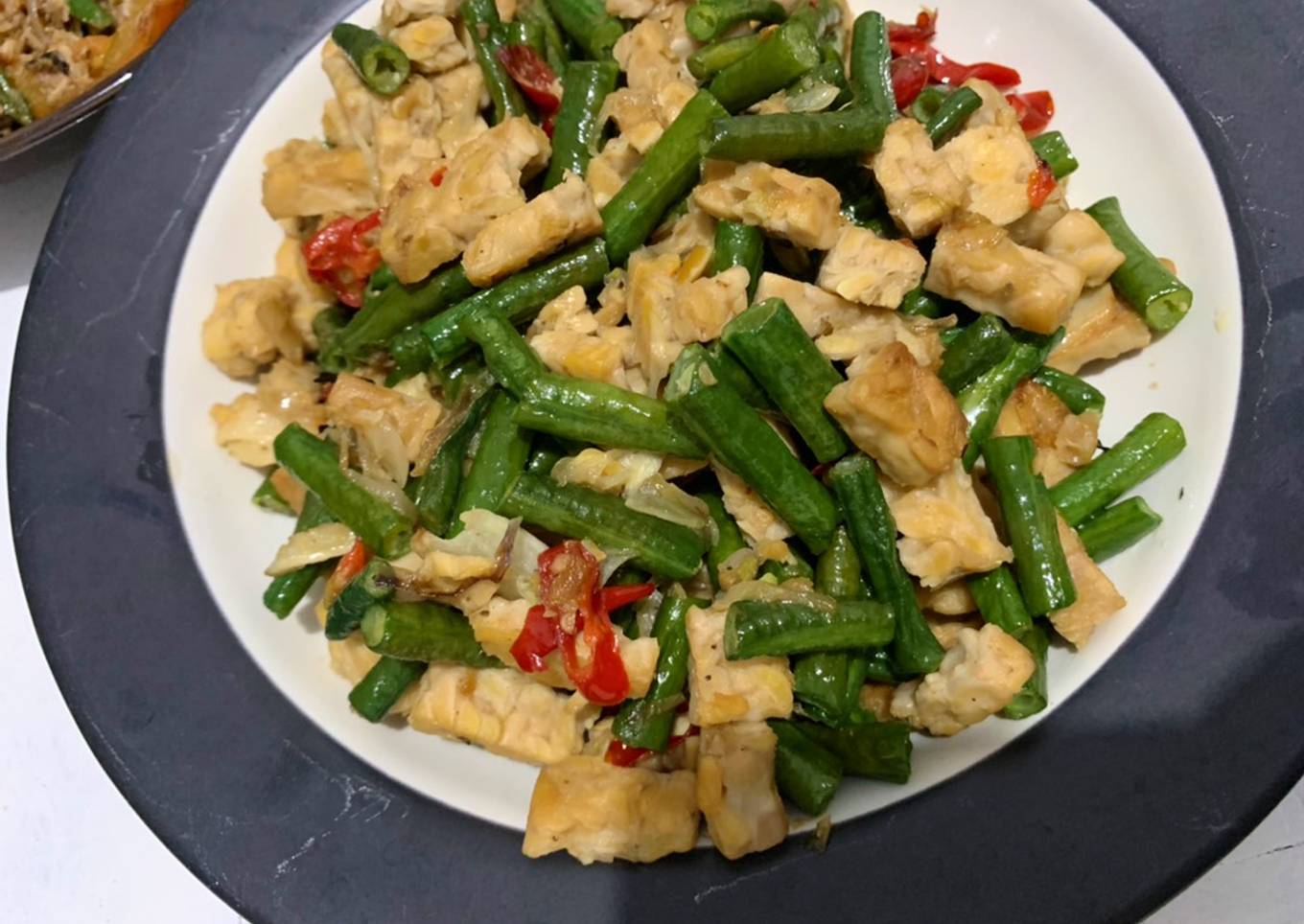 Tumis Tempe Kacang Panjang