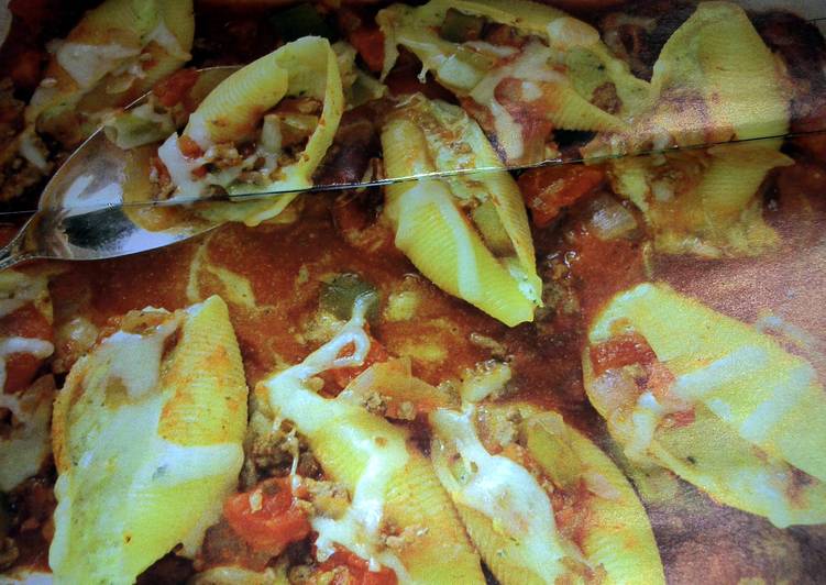 Simple Way to Prepare Super Quick Homemade Make Over Easy Beef Stuffed Shells