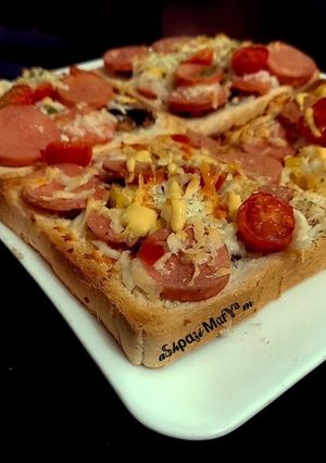 عکسی از دستور پیتزا نون تست با پنیر پیتزا خانگی 🍕