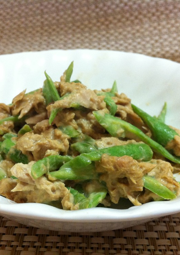 A picture of Snake Gourd with Tuna Mayo Stir-Fry.