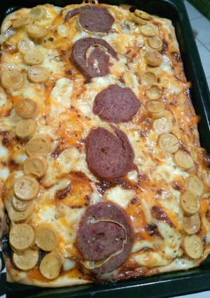 Foto resep Pizza murmer persegi panjang