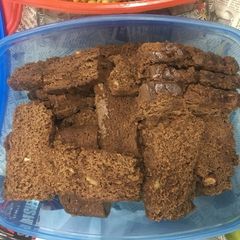 A picture of Eggless chocolate walnut brownie.