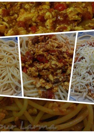 Foto resep Spaghetti toping telur orak-arik