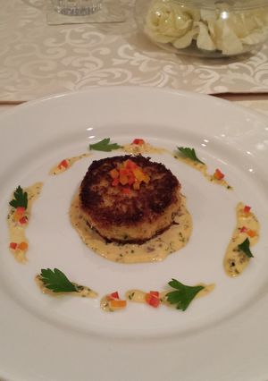 A picture of Crab Cakes with Easy Remoulade Sauce.