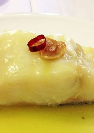 Una foto de Bacalao al Pil-Pil salcedo