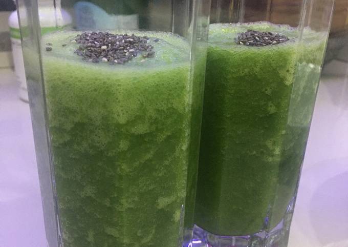Resep Green smoothies : nanas pokchoy, Enak