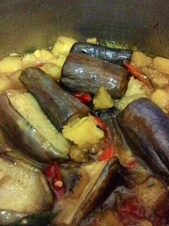 Foto resep Terong kentang bumbu kari pedas