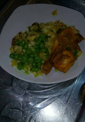A picture of Cabbage fried rice.