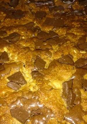Una foto de Brownie con mantequilla de maní