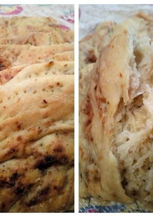 عکسی از دستور نان روغنی با گردو و پیاز