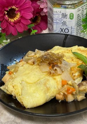 XO魩魚醬蔬菜蛋捲 的食譜成品照片