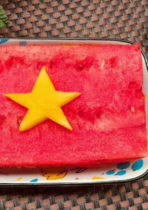 Hình của món Cách làm cờ đỏ sao vàng đơn giản.