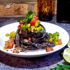A picture of Vegan Southwest Bean Fettuccine.