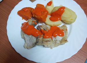Foto principal de Sancocho canario con mojo y pella de gofio