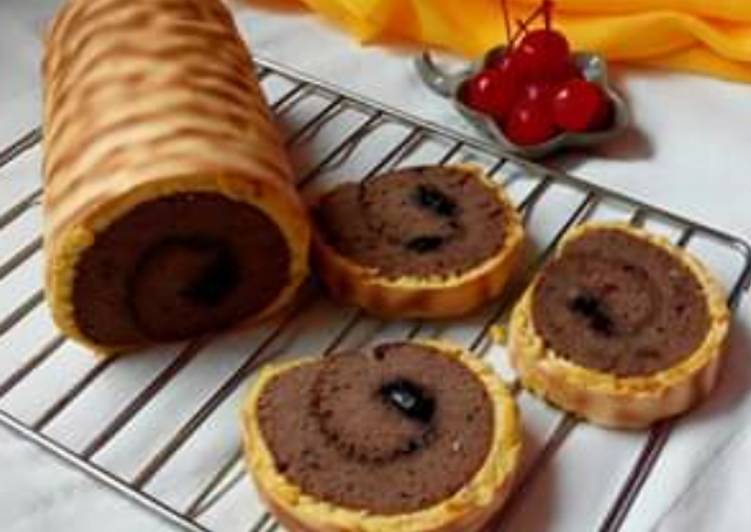 Bahan Tiger Chocolate Roll Cake | Resep Membuat Tiger Chocolate Roll Cake Yang Sedap