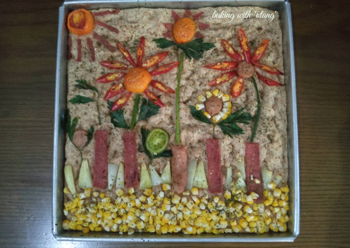 Focaccia Garden Wheat Bread