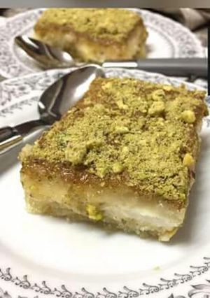 صورة لوصفة بسبوسة بالقشطة