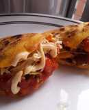 Arepas🍘rellenas con guiso🍅🌰 de papa🥔 y frijoles...🍘