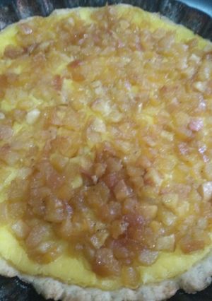 Una foto de Tarta de manzana y crema