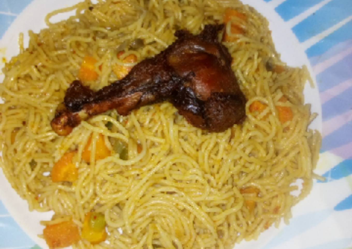 Jollof spaghetti
