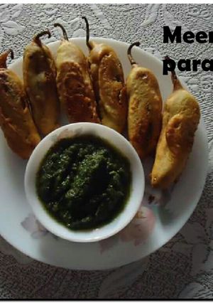 A picture of Mirchi Vada.