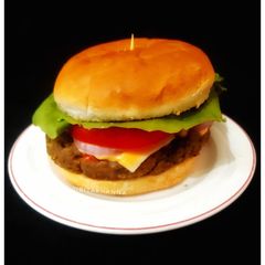 Raw Banana and Potato Patty Veg Burger A picture of Raw Banana and Potato Patty Veg Burger.