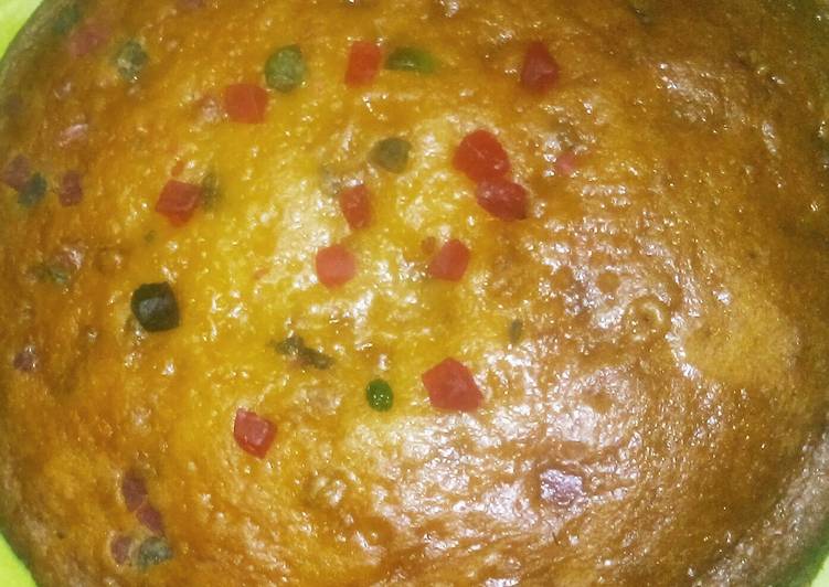 Steps to Make Perfect Tutti frutti cake in gas tandoor