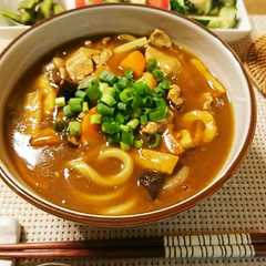 A picture of Leftover Curry Udon.