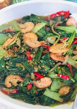 Foto resep Cah sawi Udang