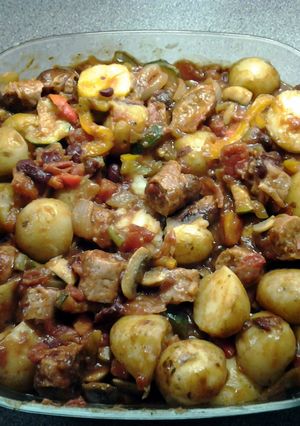 A picture of Sausage hot pot.