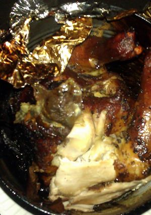 A picture of Chicken in a can.
