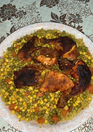 صورة لوصفة الاوزي مع الدجاج