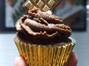 Una foto de ganache chocolate