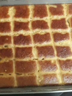 صورة لوصفة بسبوسة كاروهات