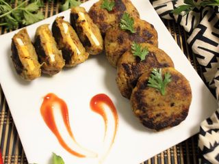 Egg Stuffed Raw Jackfruit Tikki