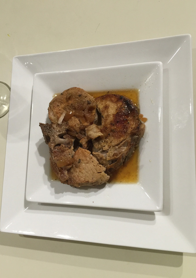 Una foto de Chuletas de Cerdo a la Cerveza