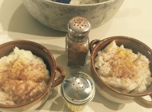 Una foto de Natilla de maíz y arroz-saludable