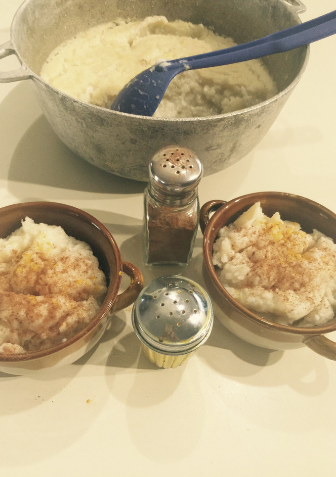 Una foto de Natilla de maíz y arroz-saludable